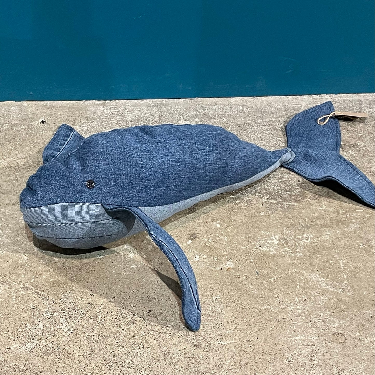 Recycled Denim Whale Soft Toy