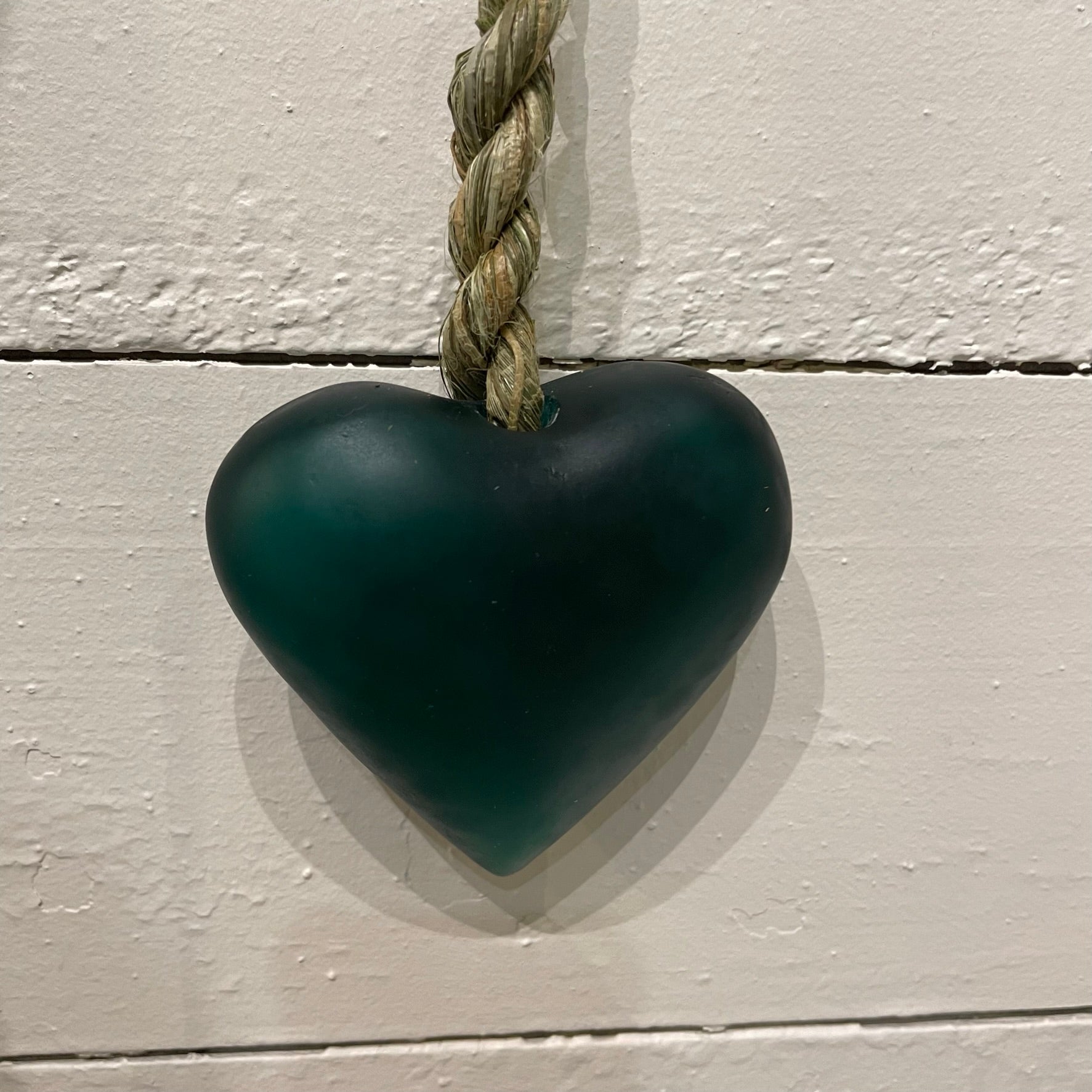 Aroha - Cast glass Heart - Jade