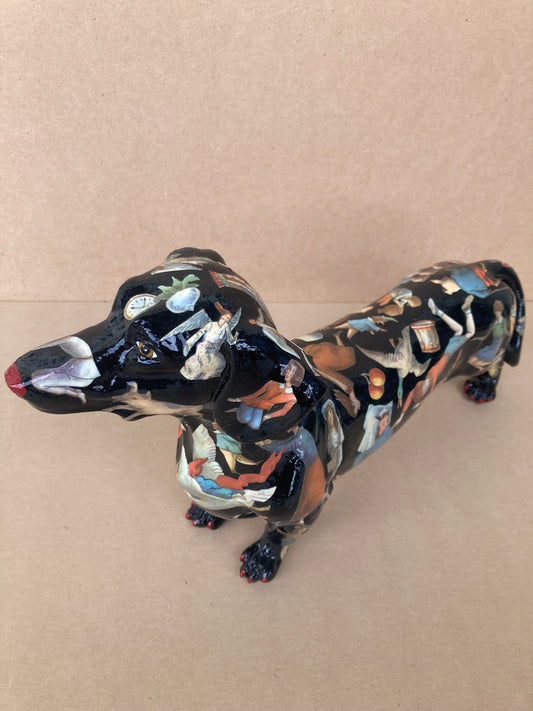 Turnip the Sausage Dog - Mixed Media Sculpture