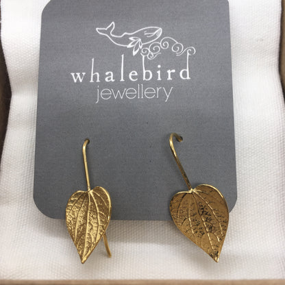 Kawakawa Drop Earrings - Gold Plated