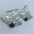 Silver Fern Fan Earrings with Pounamu