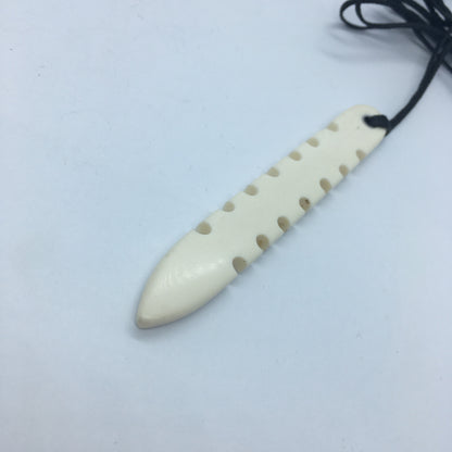 Long Toothed Bone Pendant