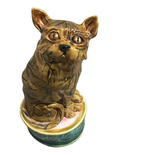 Golden Cat - Ceramic Sculpture