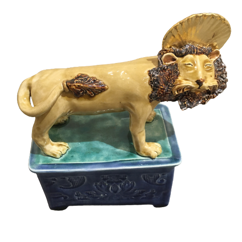 Glided Lion (Naked) - Ceramic Sculpture