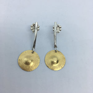 Gold and Silver Dangle Earrings