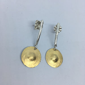 Gold and Silver Dangle Earrings