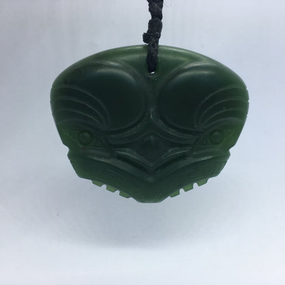 Hei Tiki Face - Pounamu Pendant