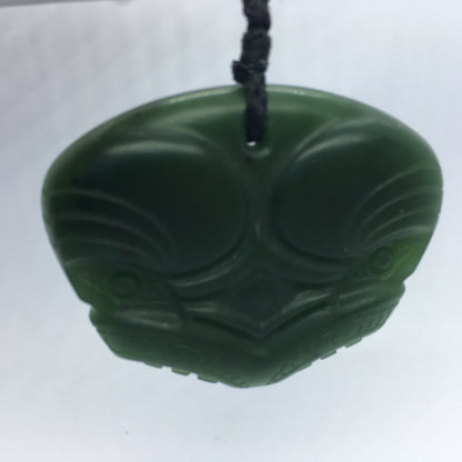 Hei Tiki Face - Pounamu Pendant