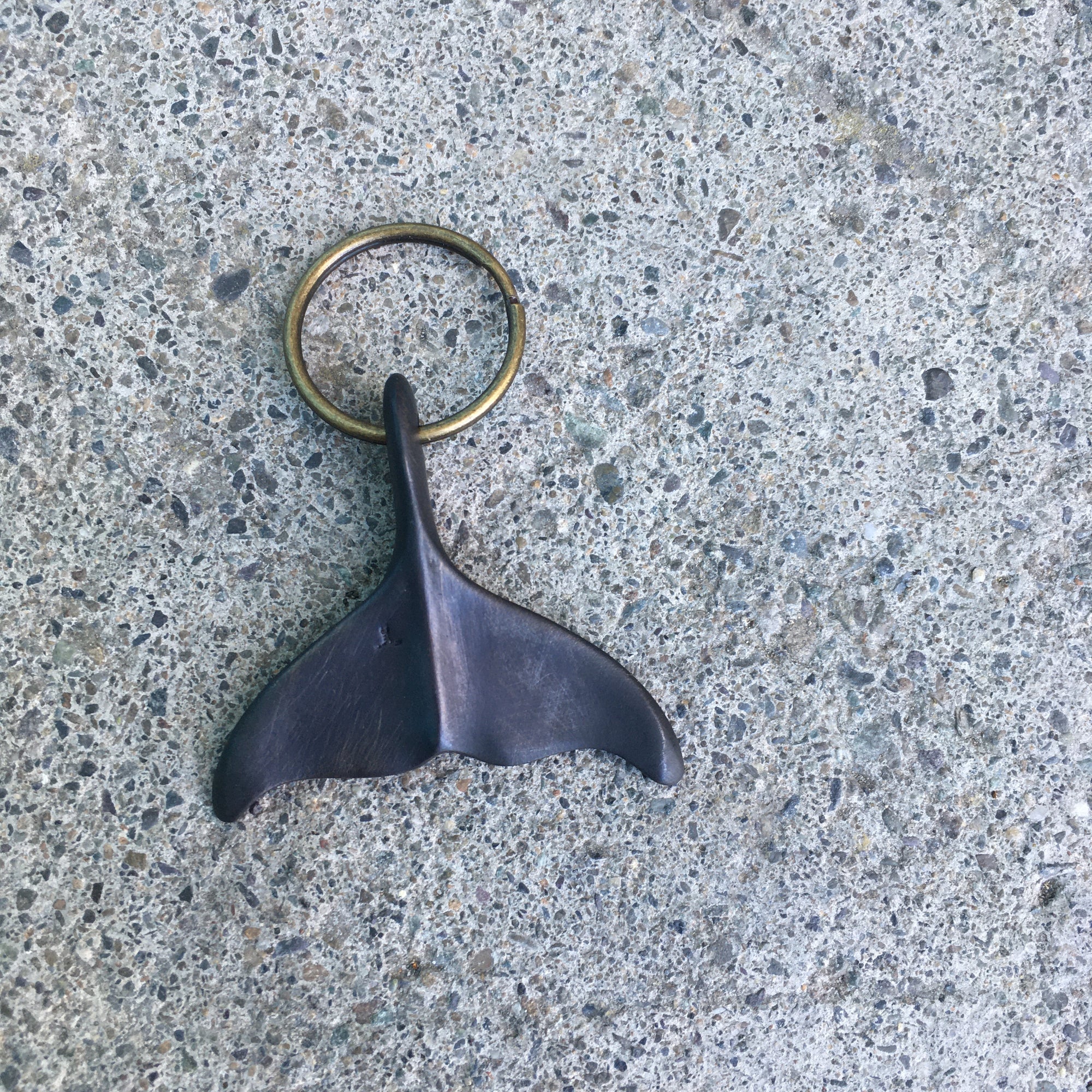 Bronze Whale Tail Keyring