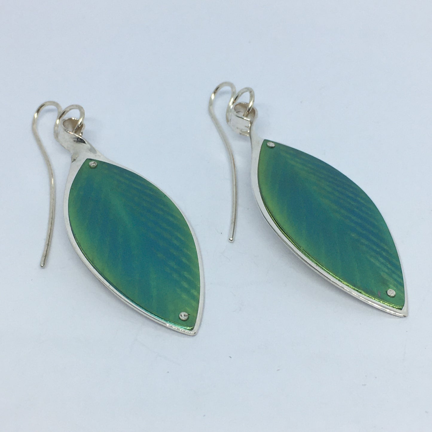 Green Pohutukawa Leaf Earrings