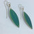 Green Pohutukawa Leaf Earrings