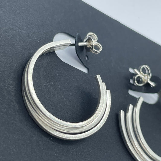 Triple Formed Hoop Earrings