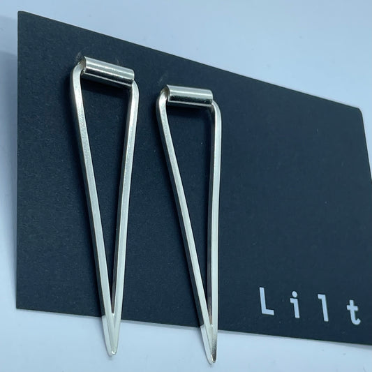 Triangle Through Tube Earrings