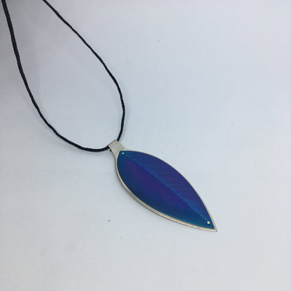 Blue Pohutukawa Leaf Pendant