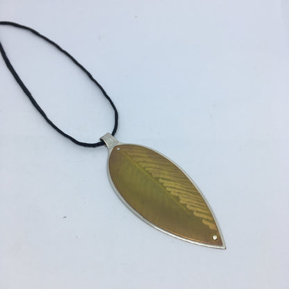 Gold Pohutukawa Leaf Pendant