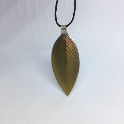 Gold Pohutukawa Leaf Pendant