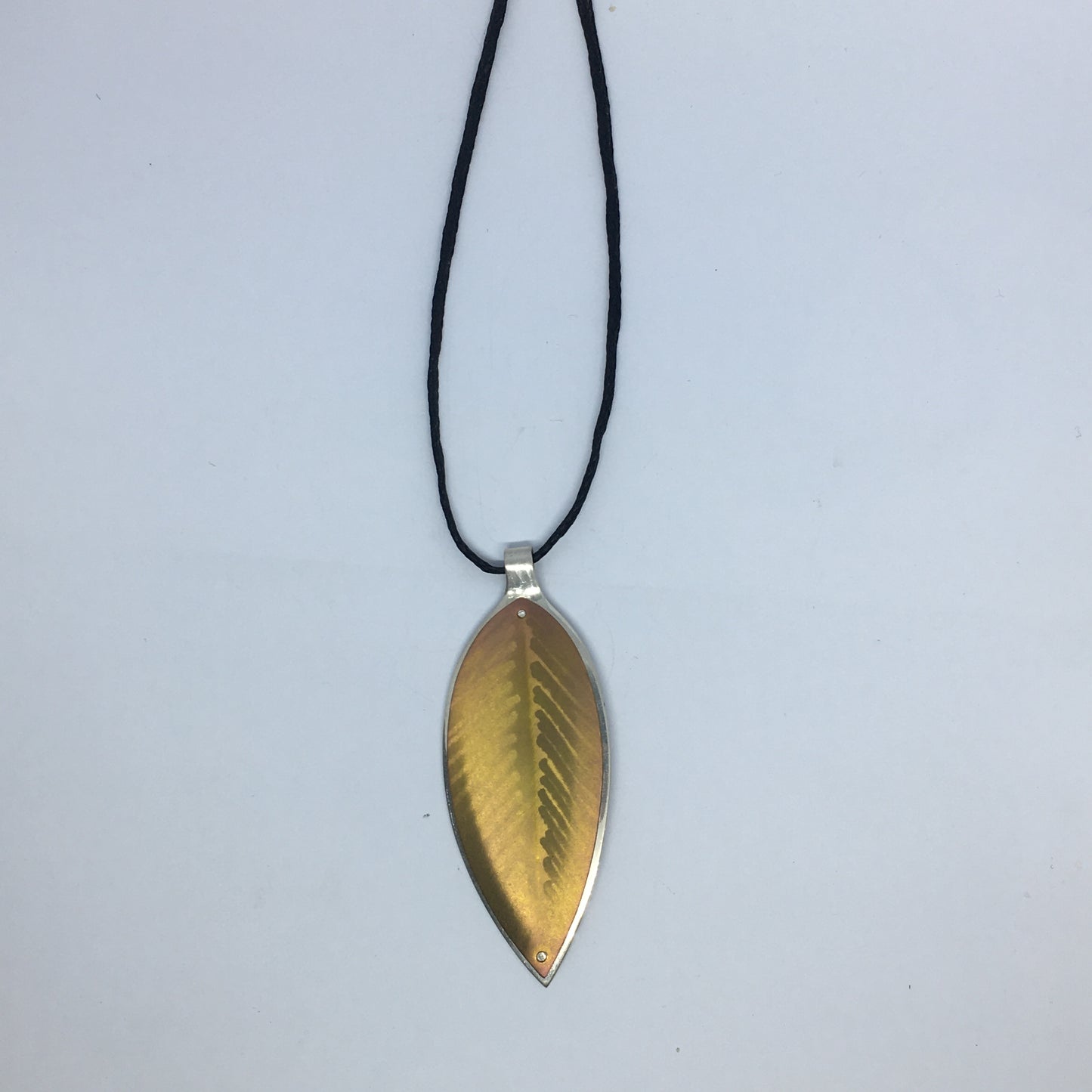 Gold Pohutukawa Leaf Pendant