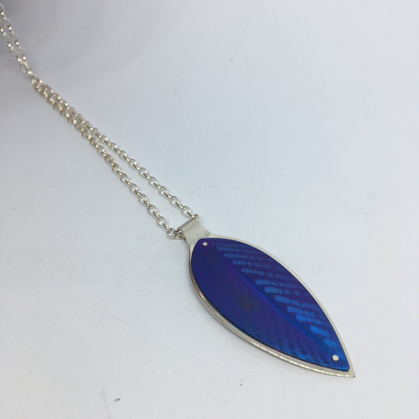 Blue Pohutukawa Leaf Pendant