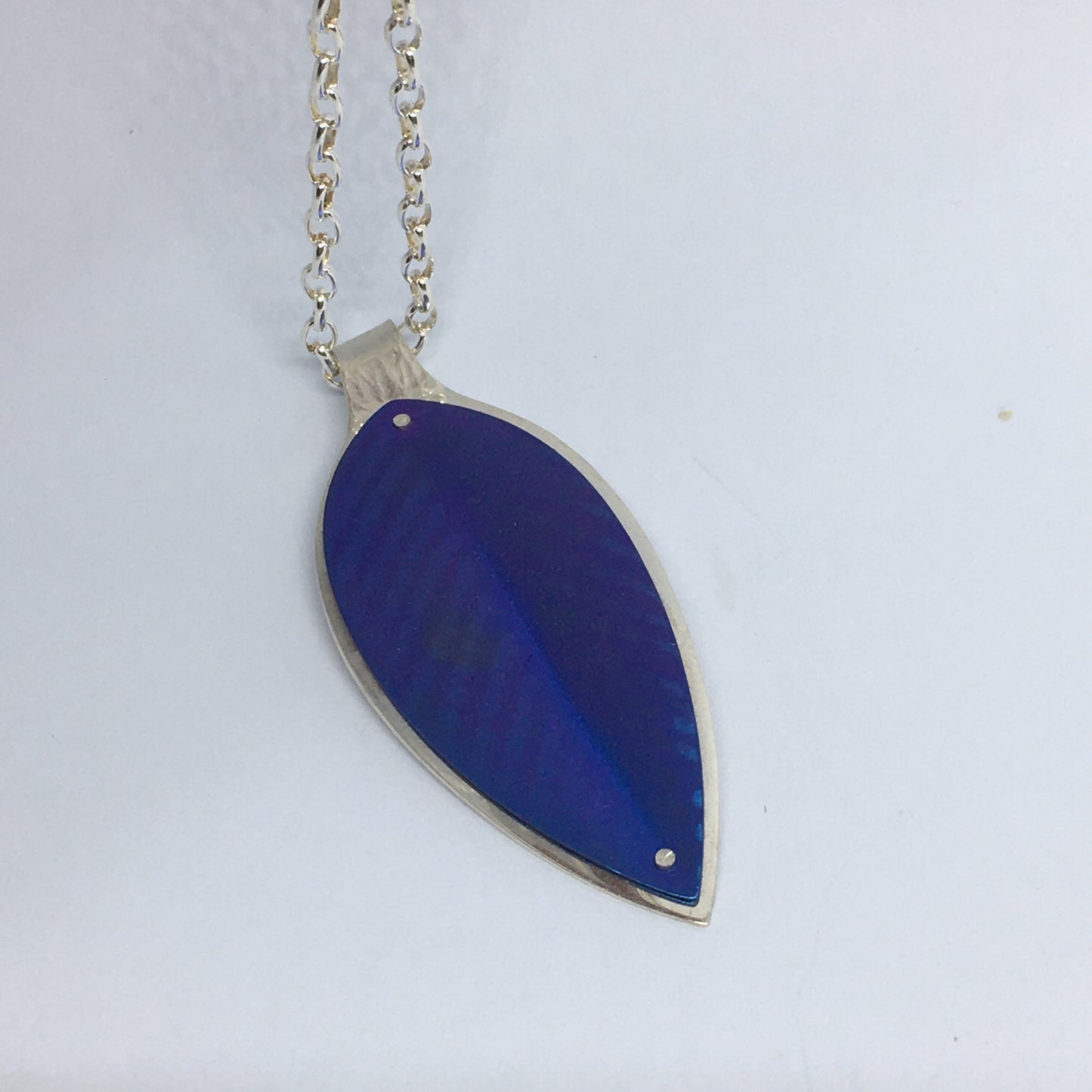 Blue Pohutukawa Leaf Pendant