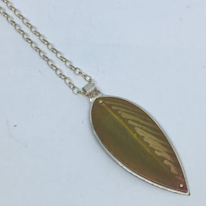 Gold Pohutukawa Leaf Pendant