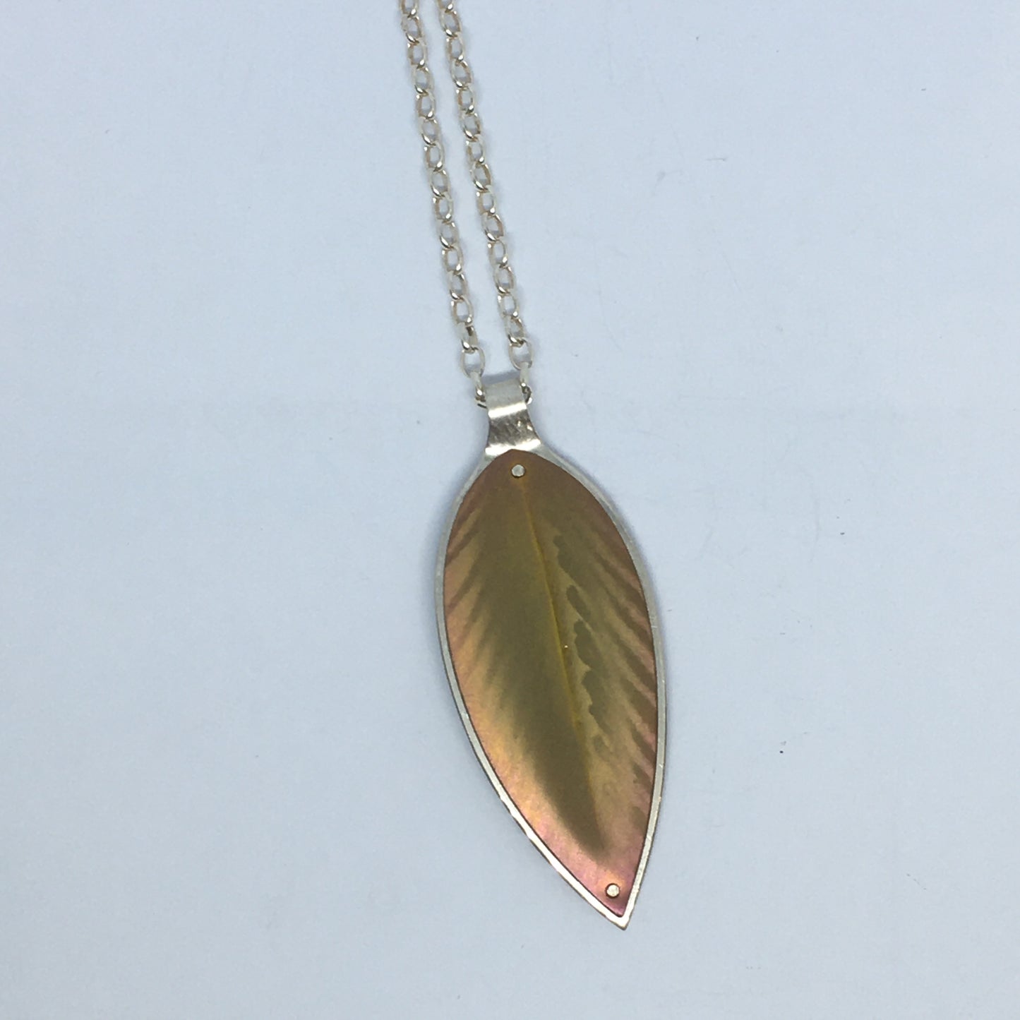 Gold Pohutukawa Leaf Pendant