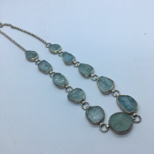 Raw Aquamarine Necklace