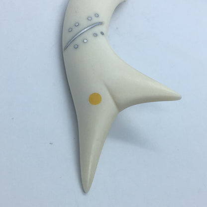 Curved Bone Whale Tail Pendant