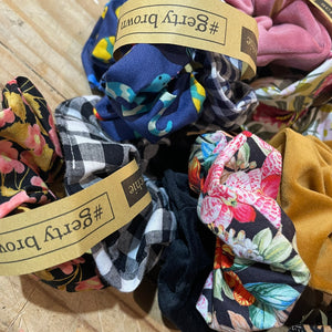 Gerty Brown Scrunchies - Twin Pack