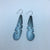Blue Koru Leaf Earrings
