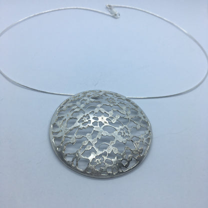 Large Lace Detail Necklace