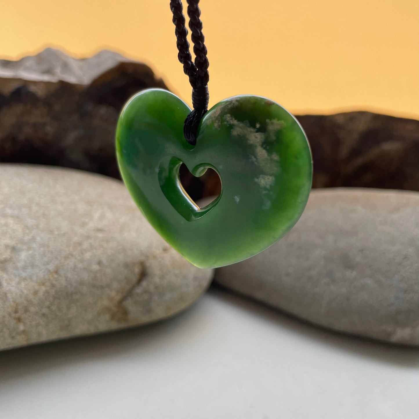 Pounamu Double Heart Pendant