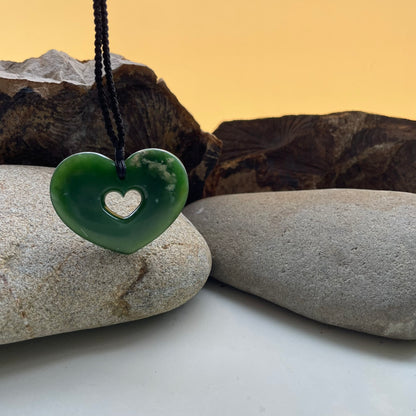 Pounamu Double Heart Pendant