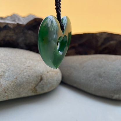 Pounamu Double Heart Pendant