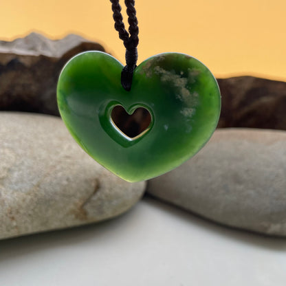 Pounamu Double Heart Pendant