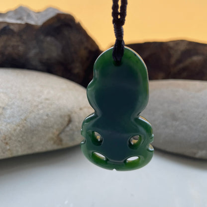 Pounamu Small Hei Tiki Pendant