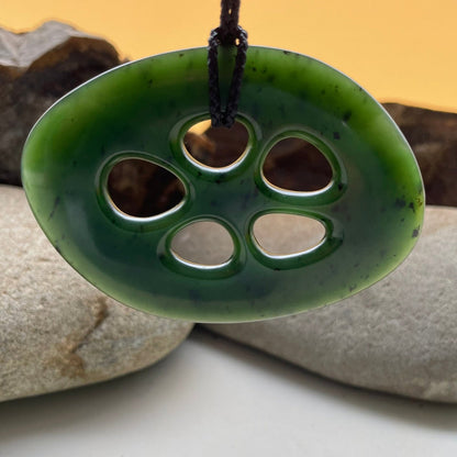 Pounamu Lotus Pendant