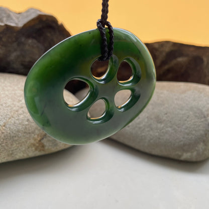 Pounamu Lotus Pendant