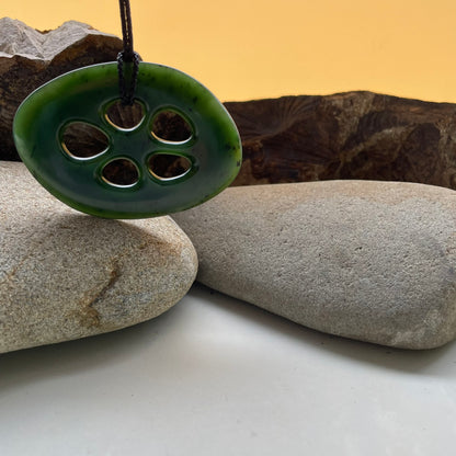 Pounamu Lotus Pendant