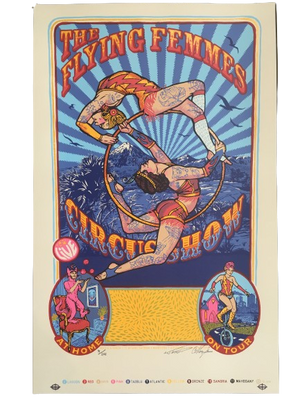 Flying Femmes Circus Show - Hand pulled Serigraph