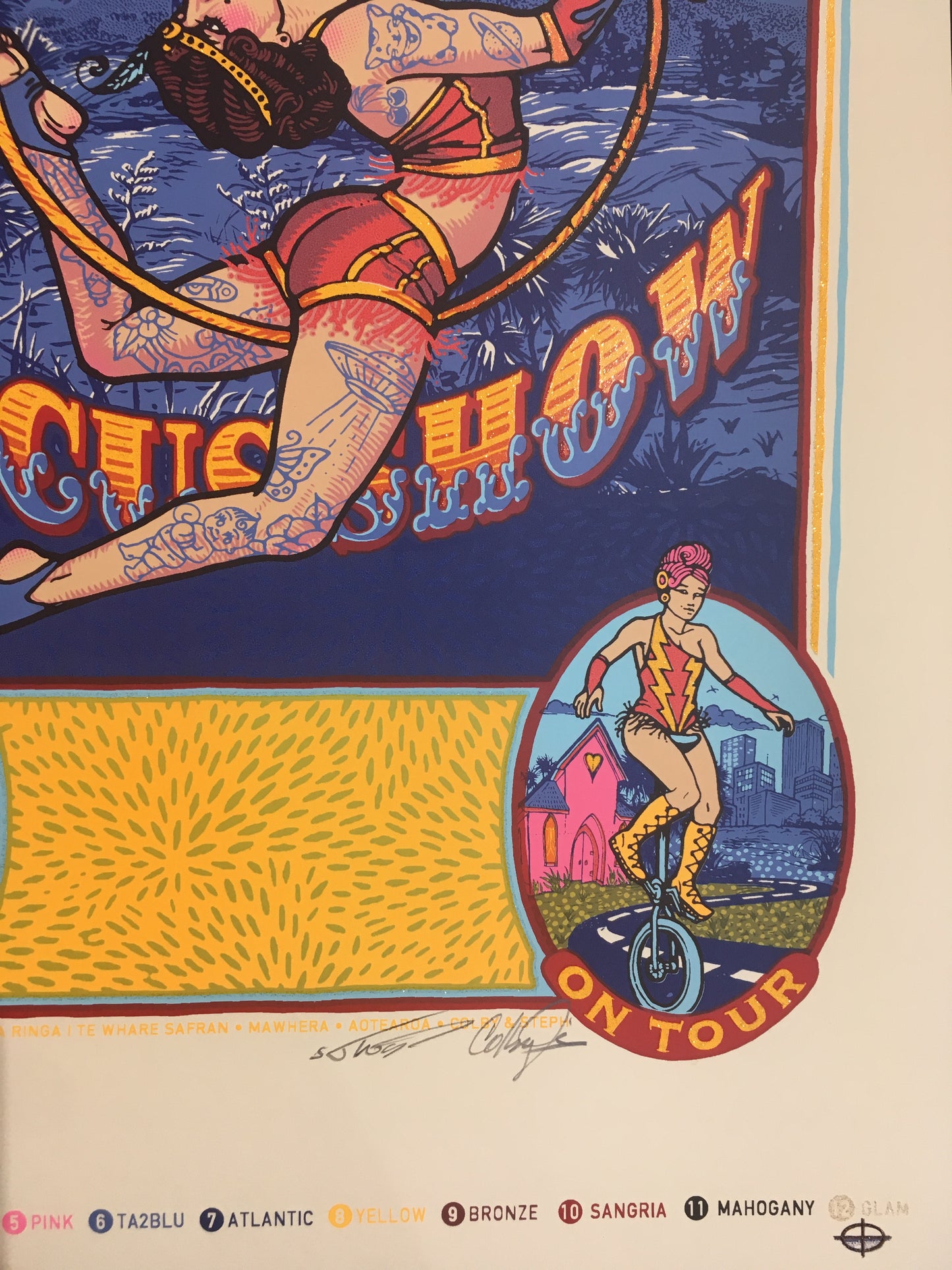 Flying Femmes Circus Show - Hand pulled Serigraph