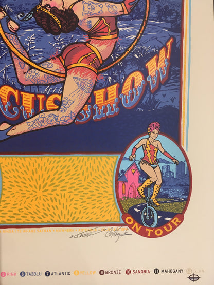 Flying Femmes Circus Show - Hand pulled Serigraph