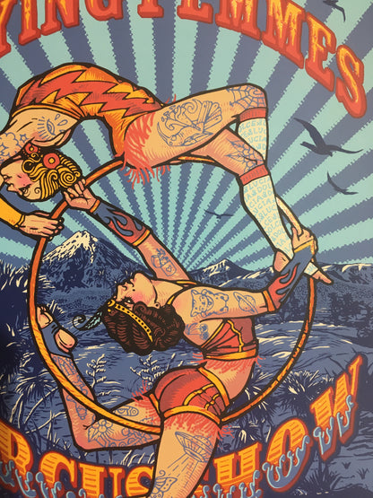 Flying Femmes Circus Show - Hand pulled Serigraph