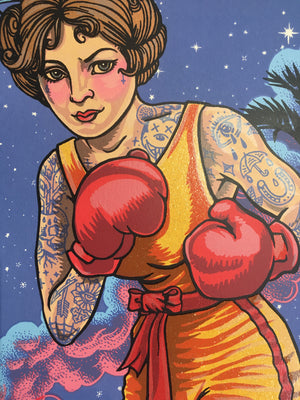 Fearless Boxer - Hand pulled Serigraph