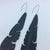 Black Feather Frond Earrings