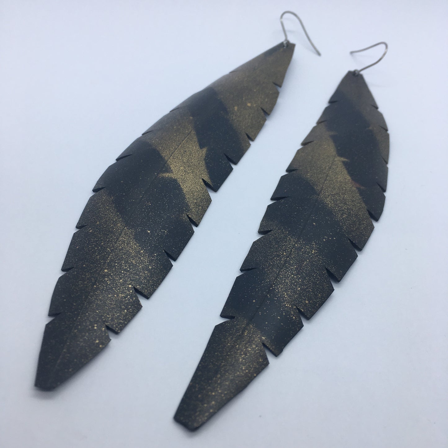 Gold Feather Earrings