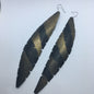 Gold Feather Earrings