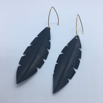 Black Feather Earrings