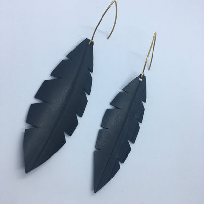 Black Feather Earrings