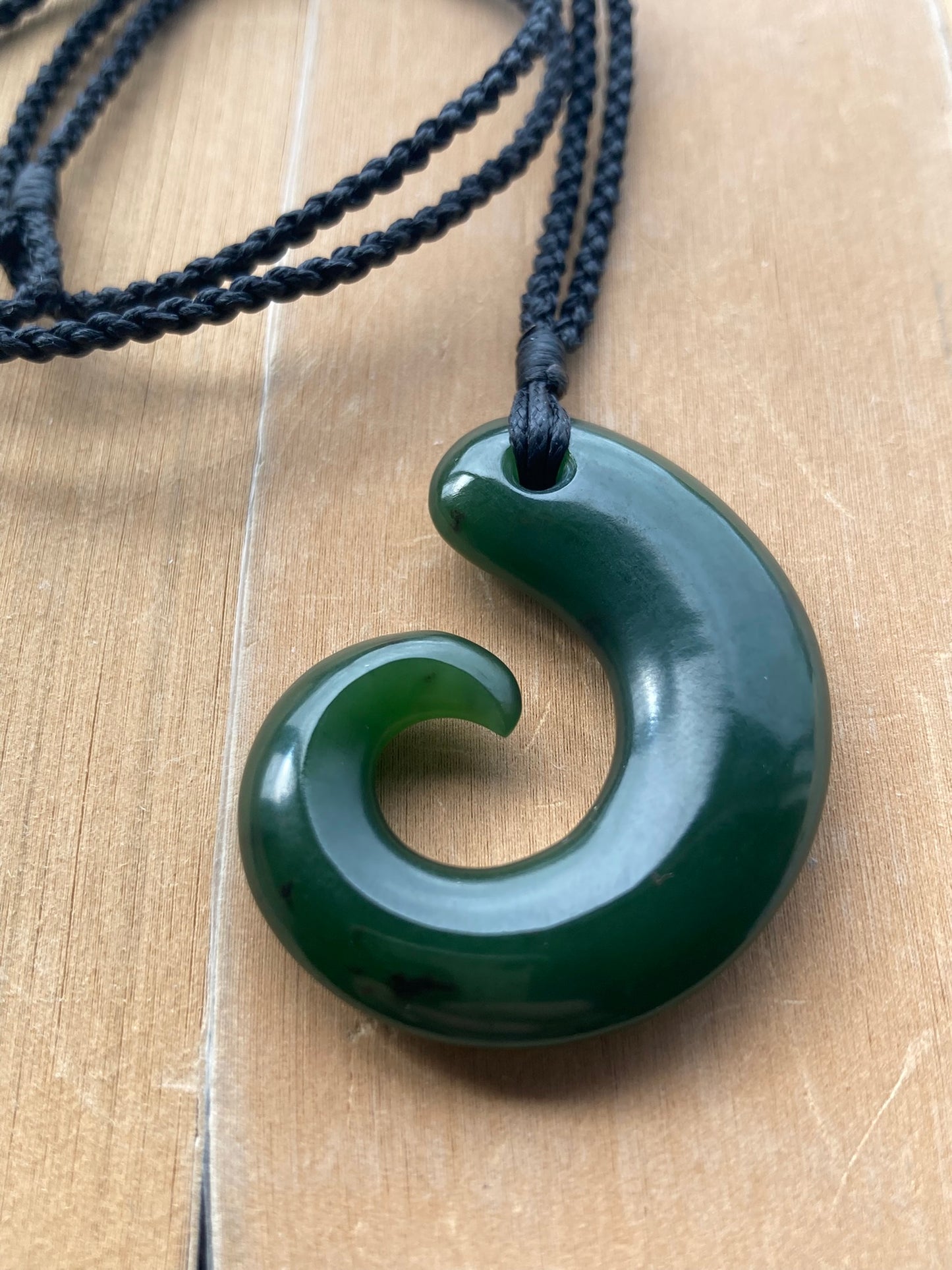 Pounamu Koru Hook Pendant
