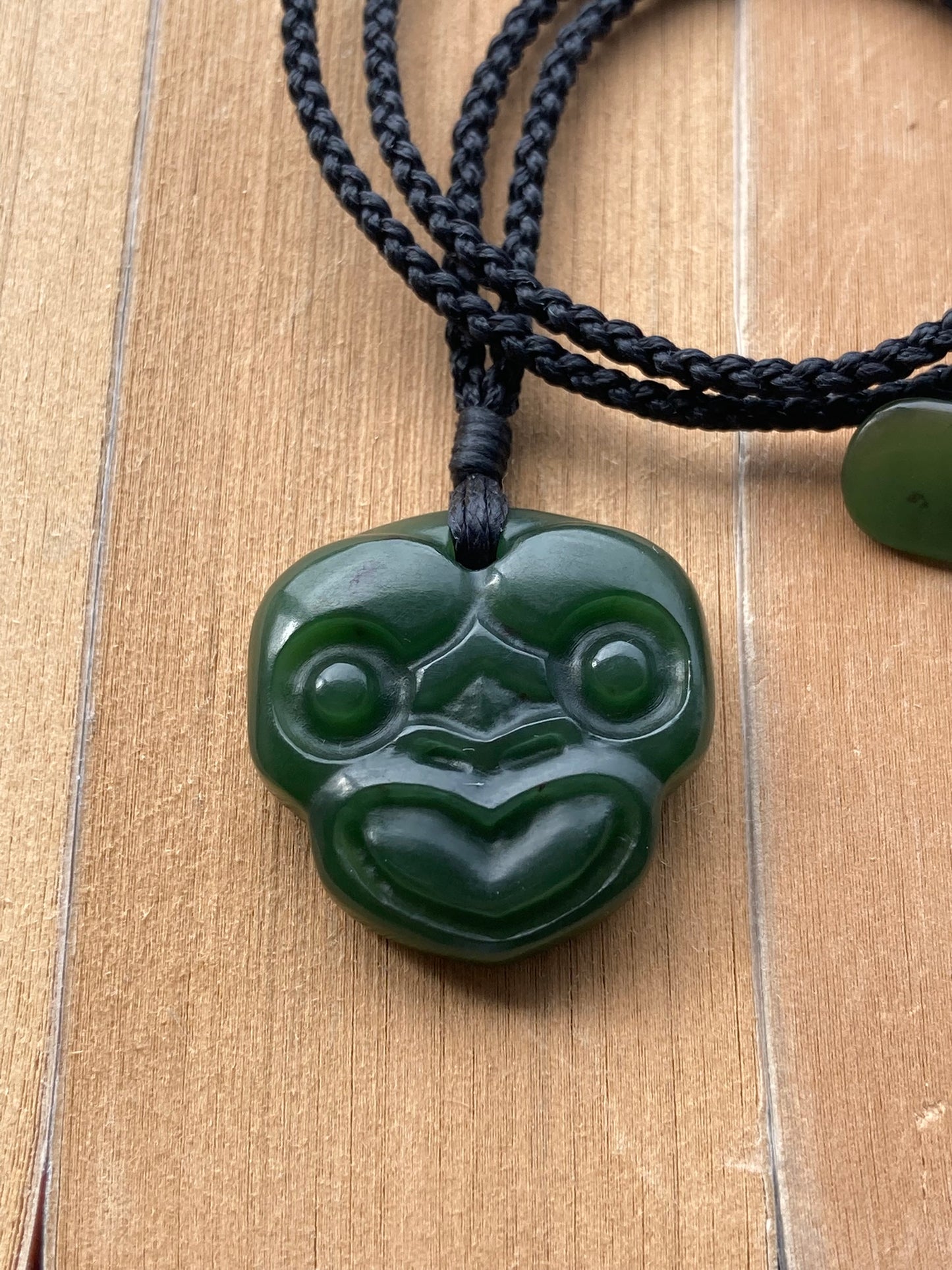 Pounamu Tiki Head Pendant